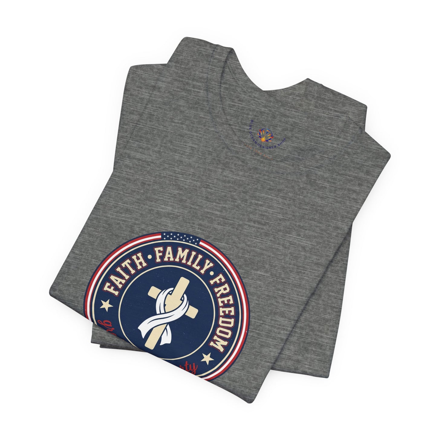Faith Family Freedom Tee | Patriotic, Faith-Based July 4th Vintage Americana