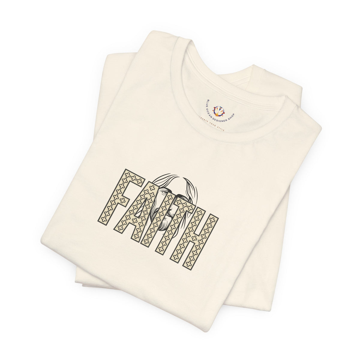 Faith Graphic Tee — Jesus Face Christian T-Shirt