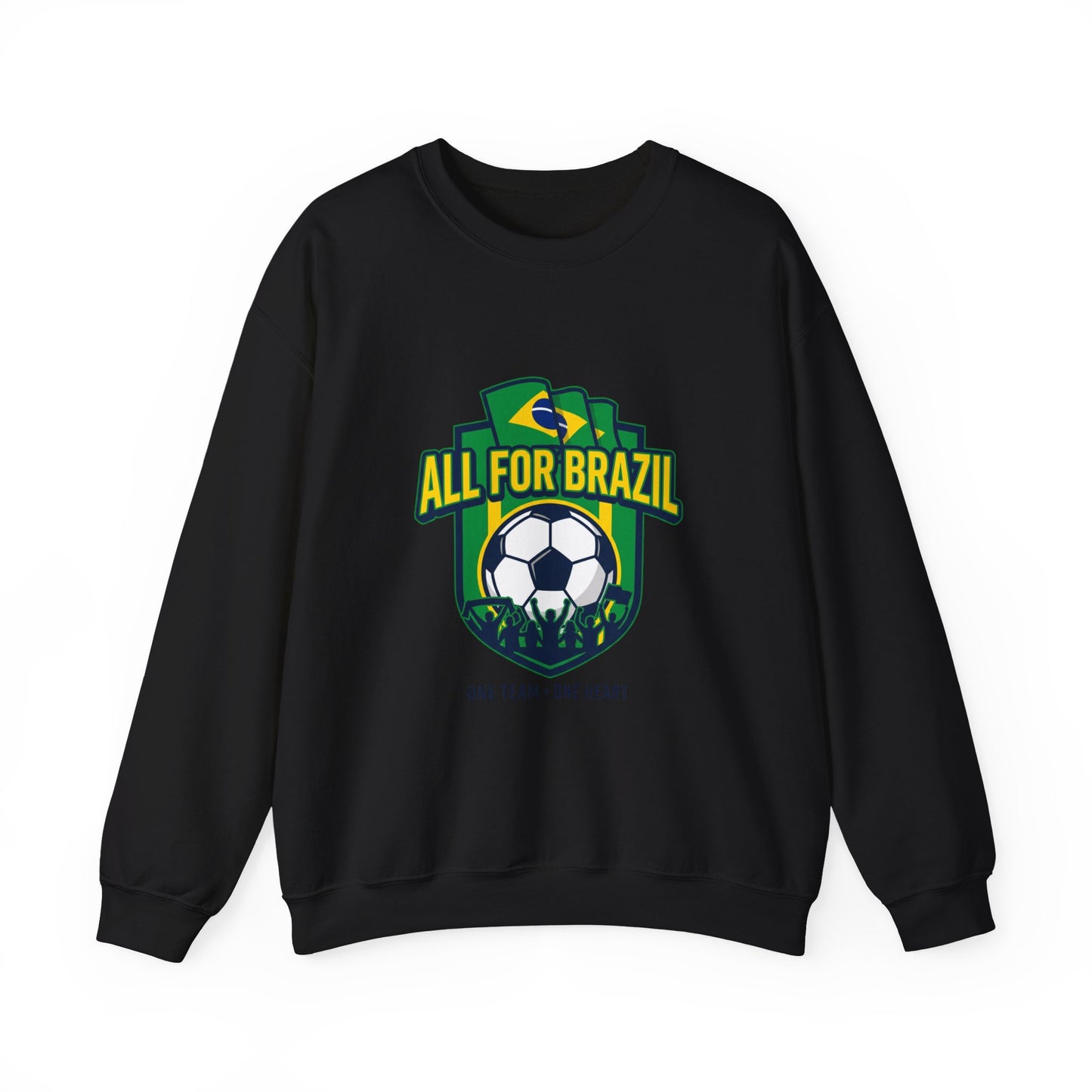 All For Brazil Crewneck Sweatshirt | Country Pride, Retro Soccer