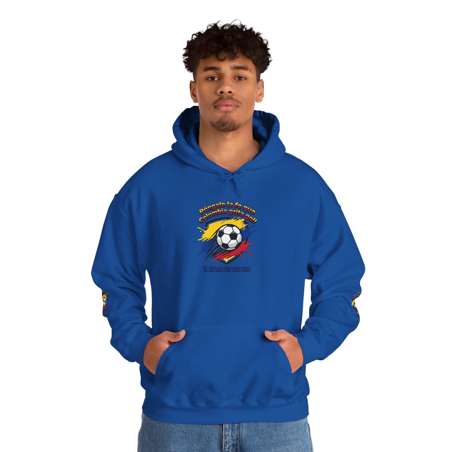 Colombia Pride Soccer Crest Hoodie | retro soccer, national colors
