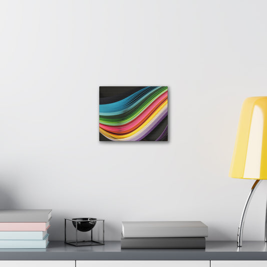 Abstract Rainbow Wave Canvas Print — Stretched 0.75" Wall Art