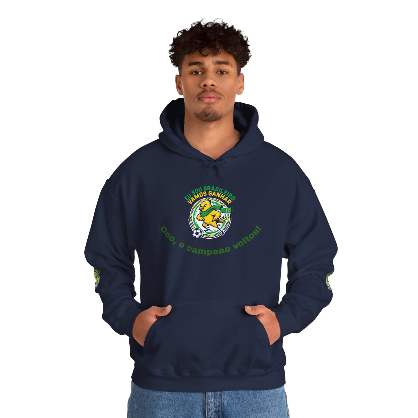 Brazil Retro Soccer Hoodie | national colors, supporters