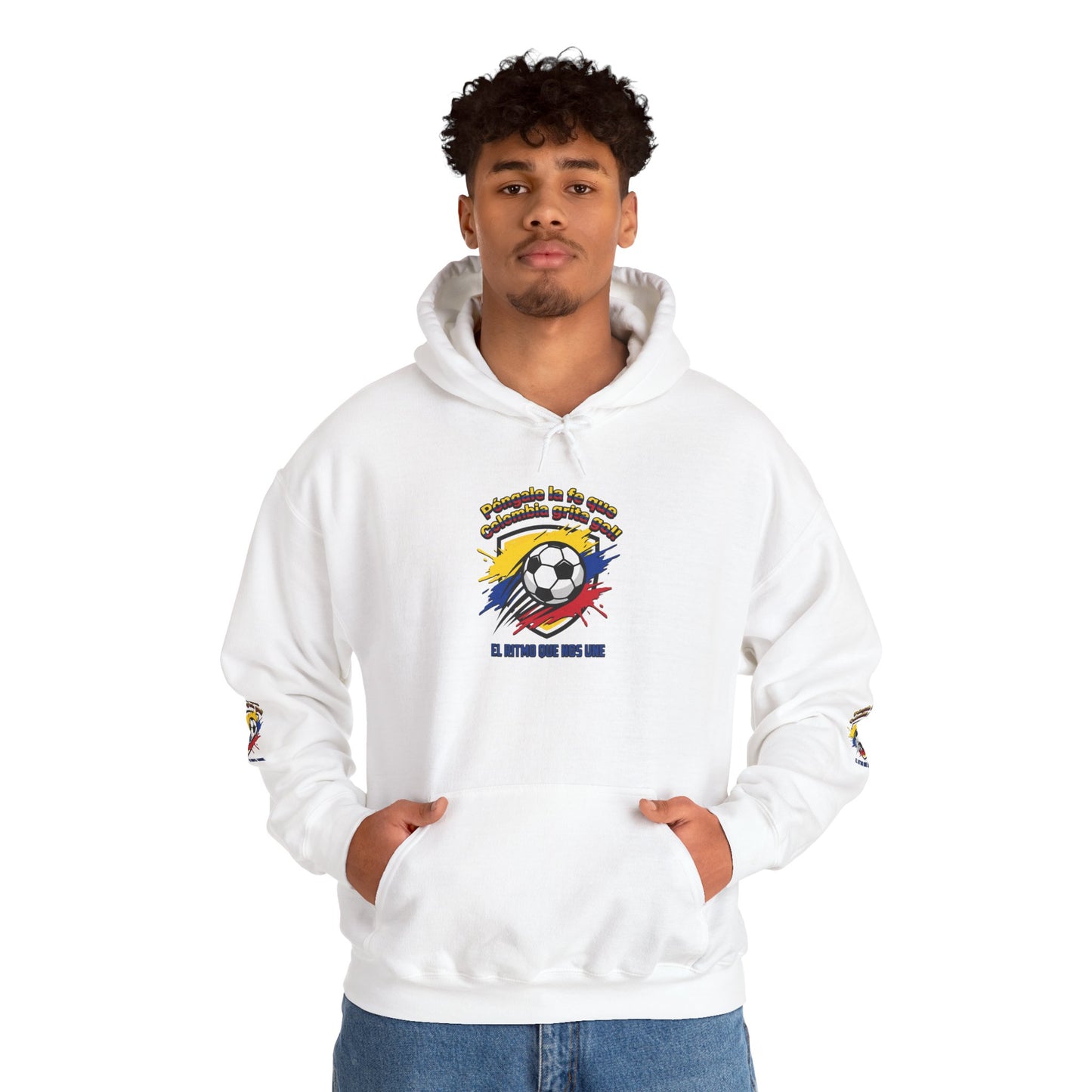 Colombia Pride Soccer Crest Hoodie | retro soccer, national colors