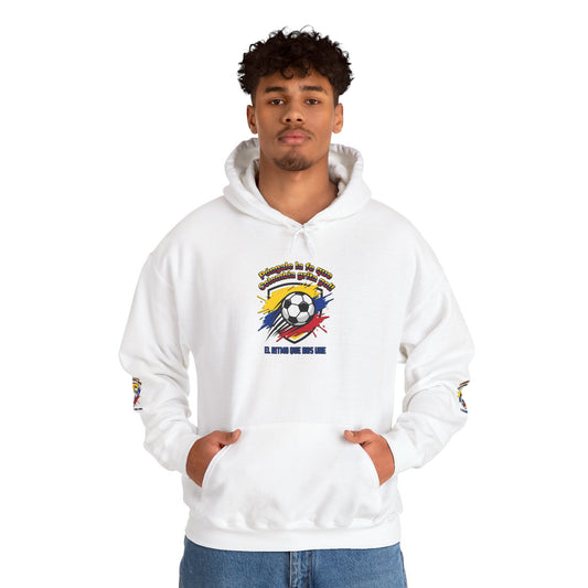 Colombia Pride Soccer Crest Hoodie | retro soccer, national colors