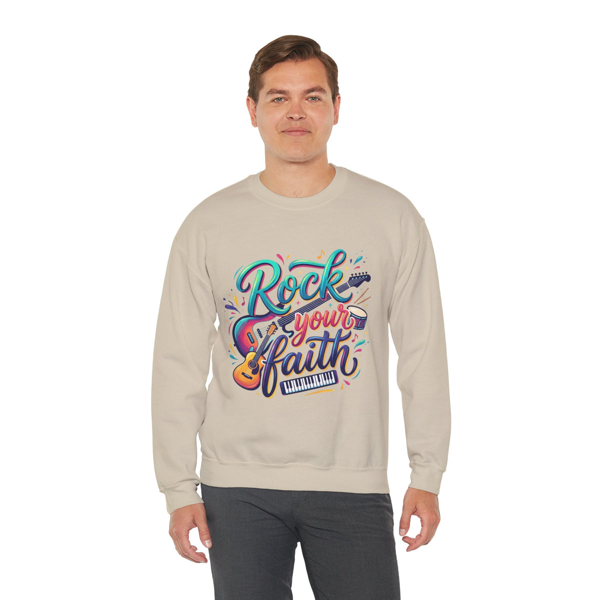 Rock Your Faith Sweatshirt — Christian Music Graphic Crewneck