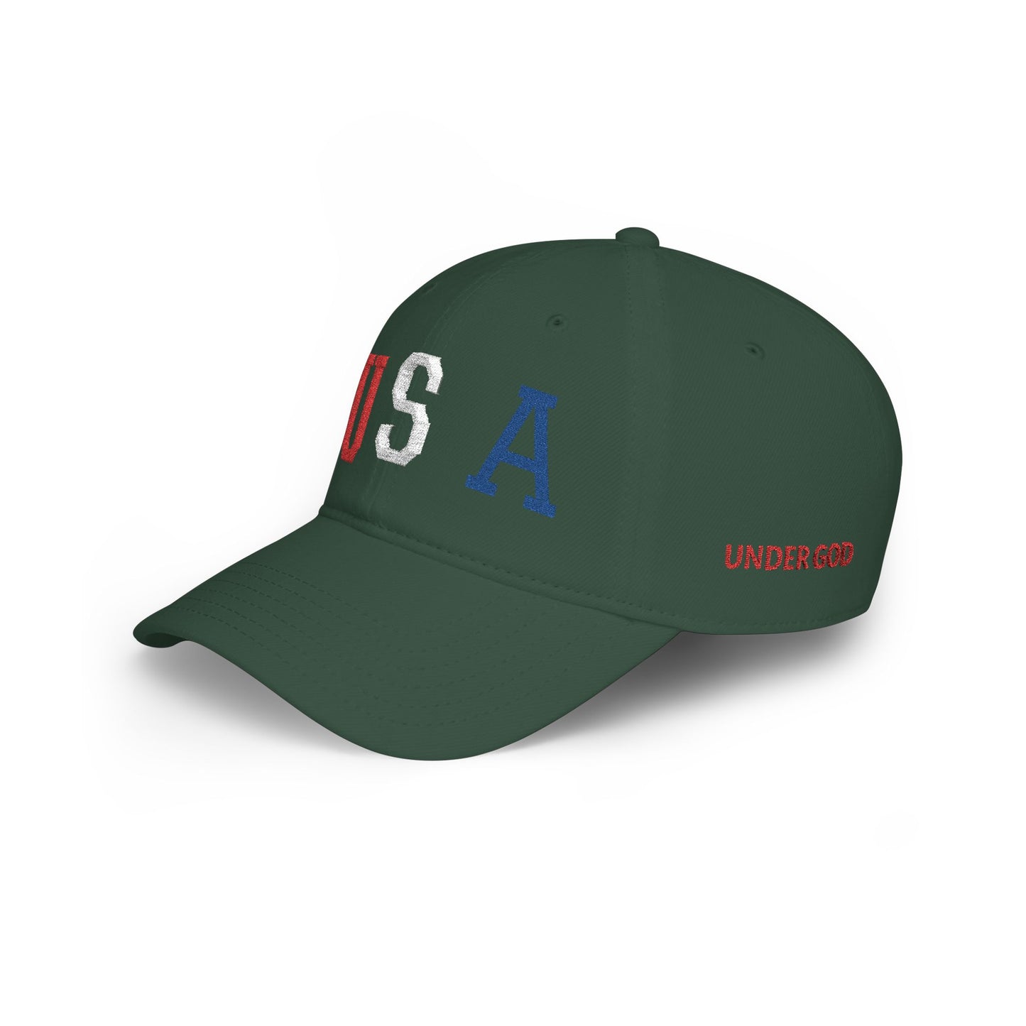 USA Embroidered Baseball Cap — Low Profile Patriotic Hat