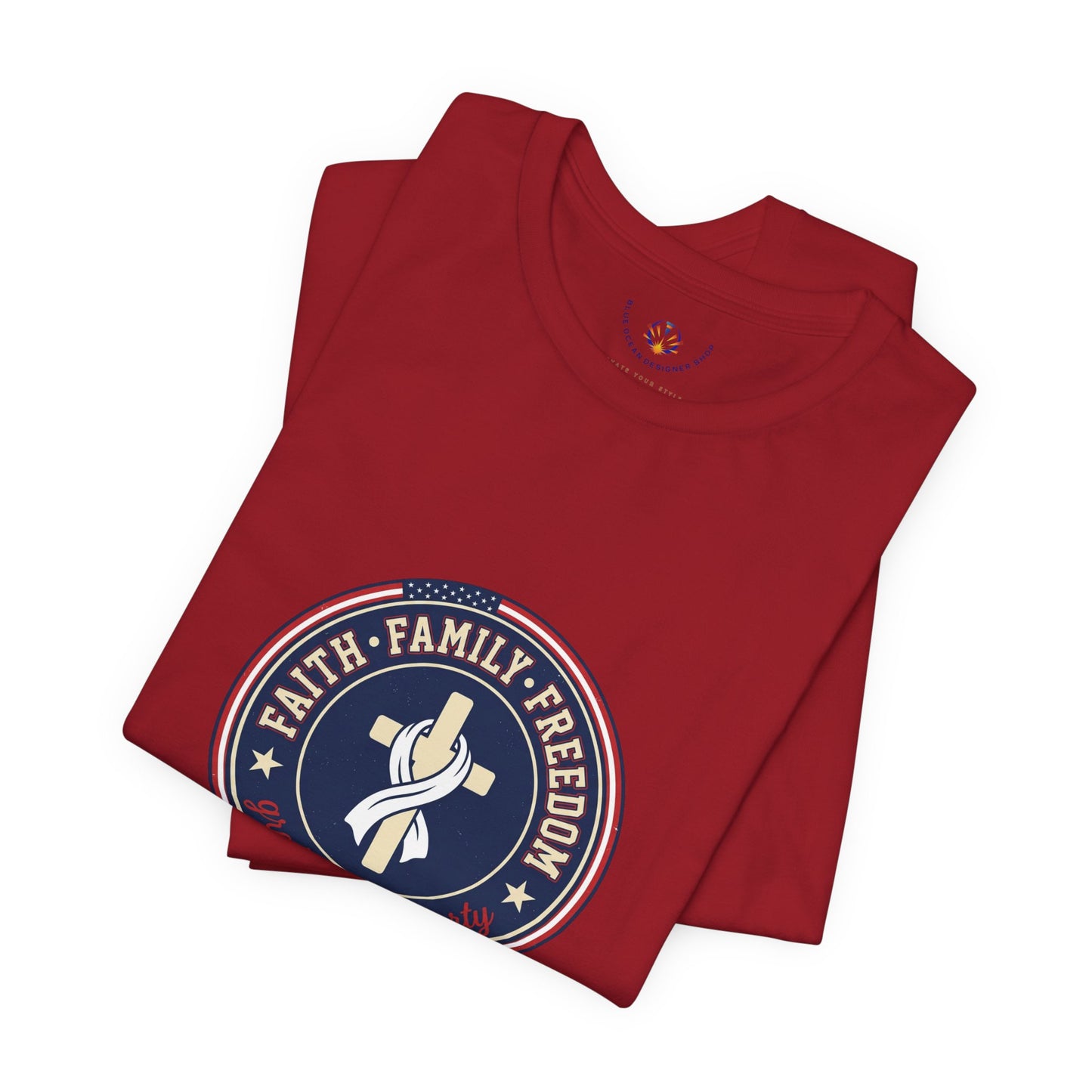 Faith Family Freedom Tee | Patriotic, Faith-Based July 4th Vintage Americana
