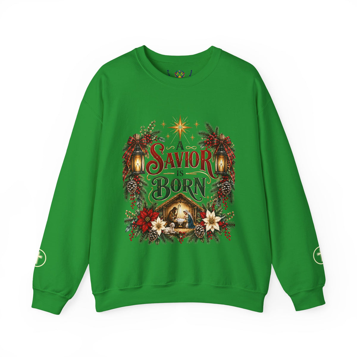 A Savior Is Born Christmas Crewneck Sweatshirt