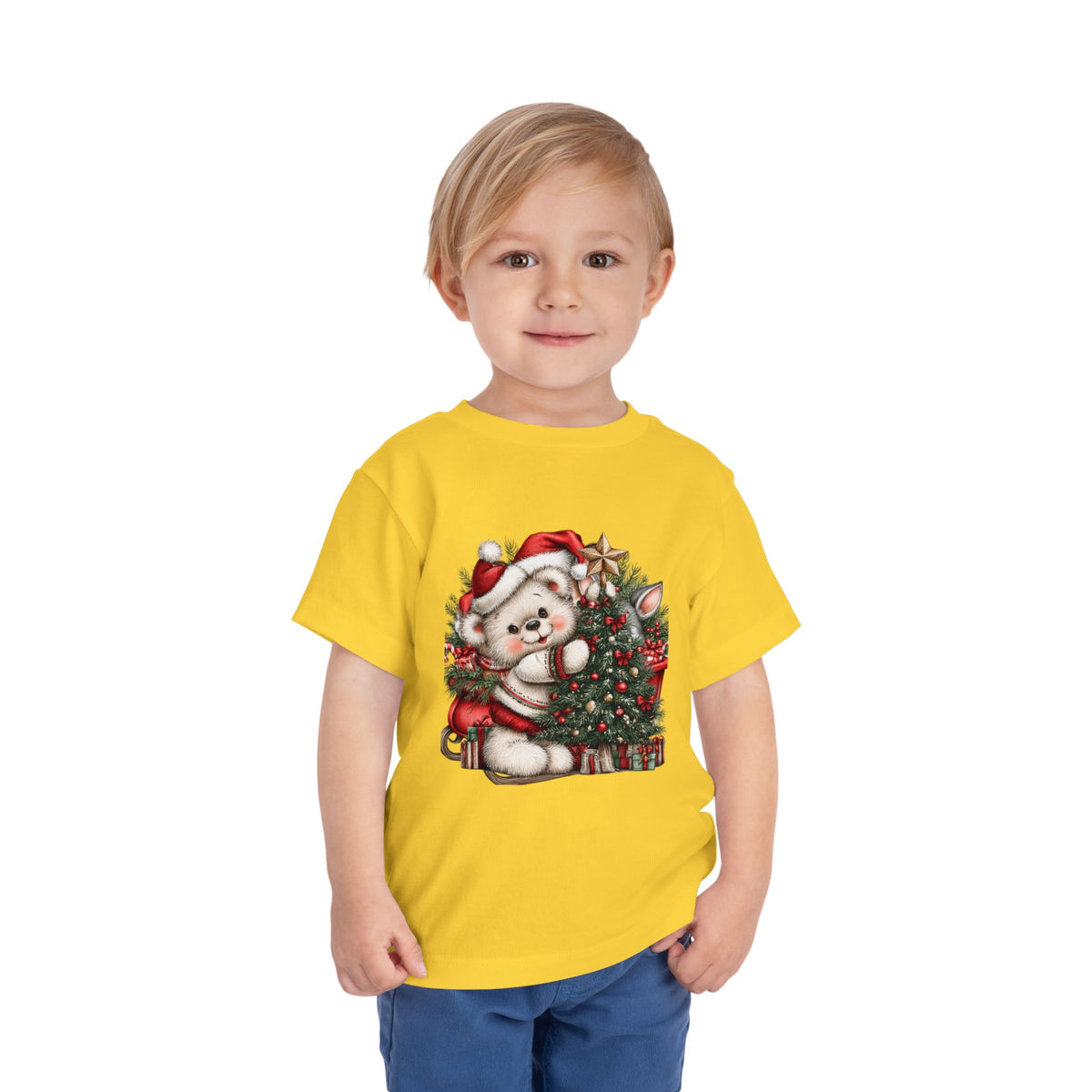 Christmas Toddler Bear Short Sleeve Tee