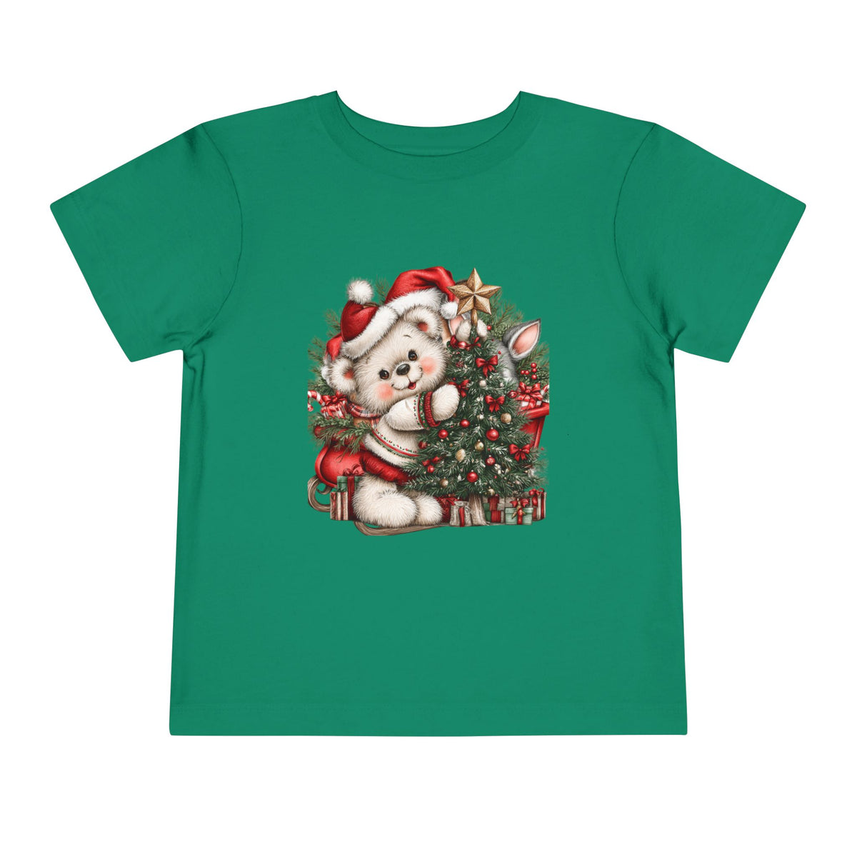 Christmas Toddler Bear Short Sleeve Tee