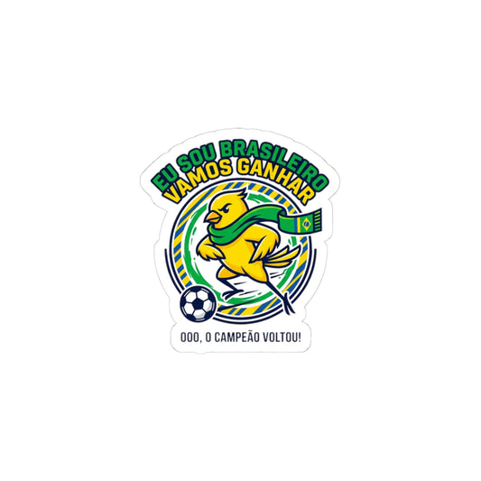 Brazil Soccer Pride Sticker | national colors, retro supporters