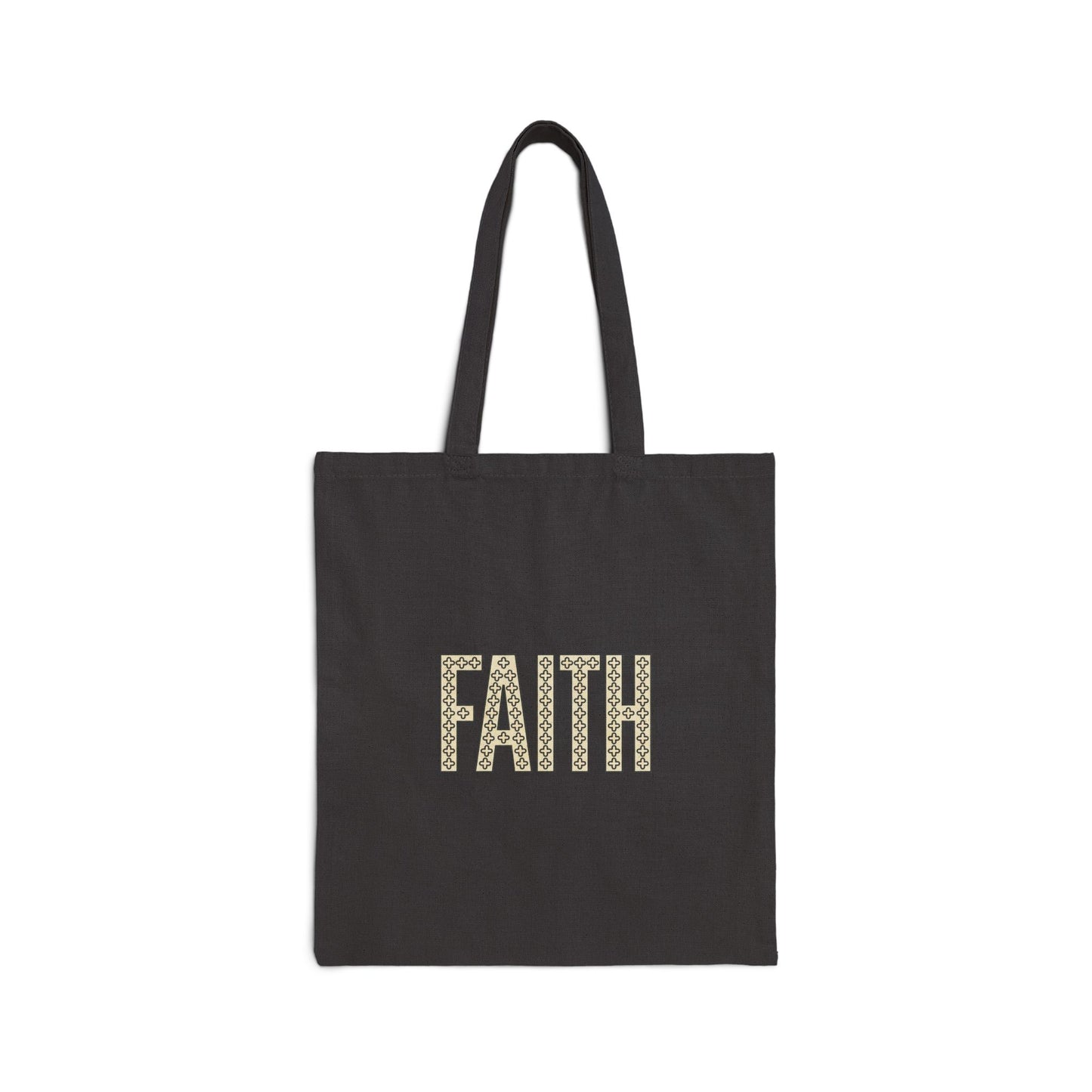 Faith groovy text Tote | Christian encouragement, retro pastel style