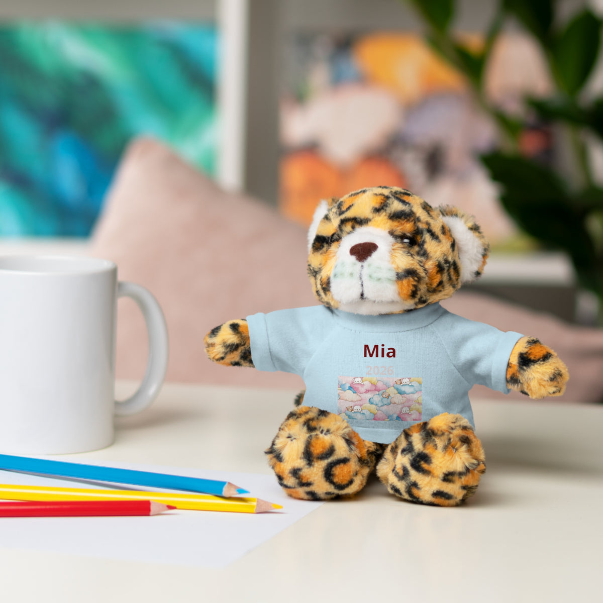 Personalized Plush Bear with Custom Tee — Cute Plush Print & Name