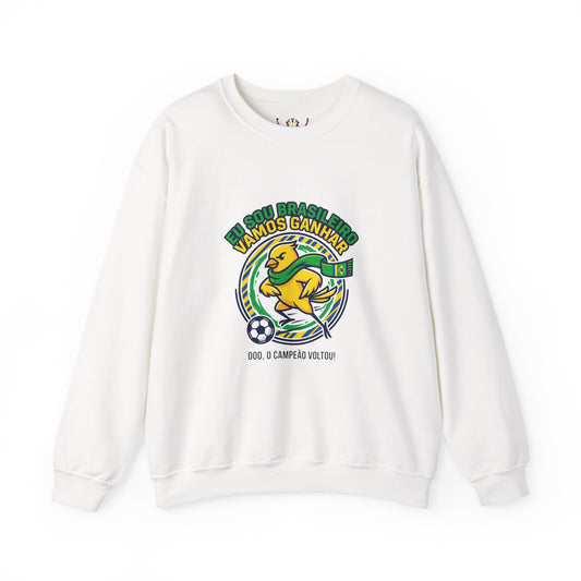 Brazil Retro Soccer Crest Sweatshirt | country pride, championship season