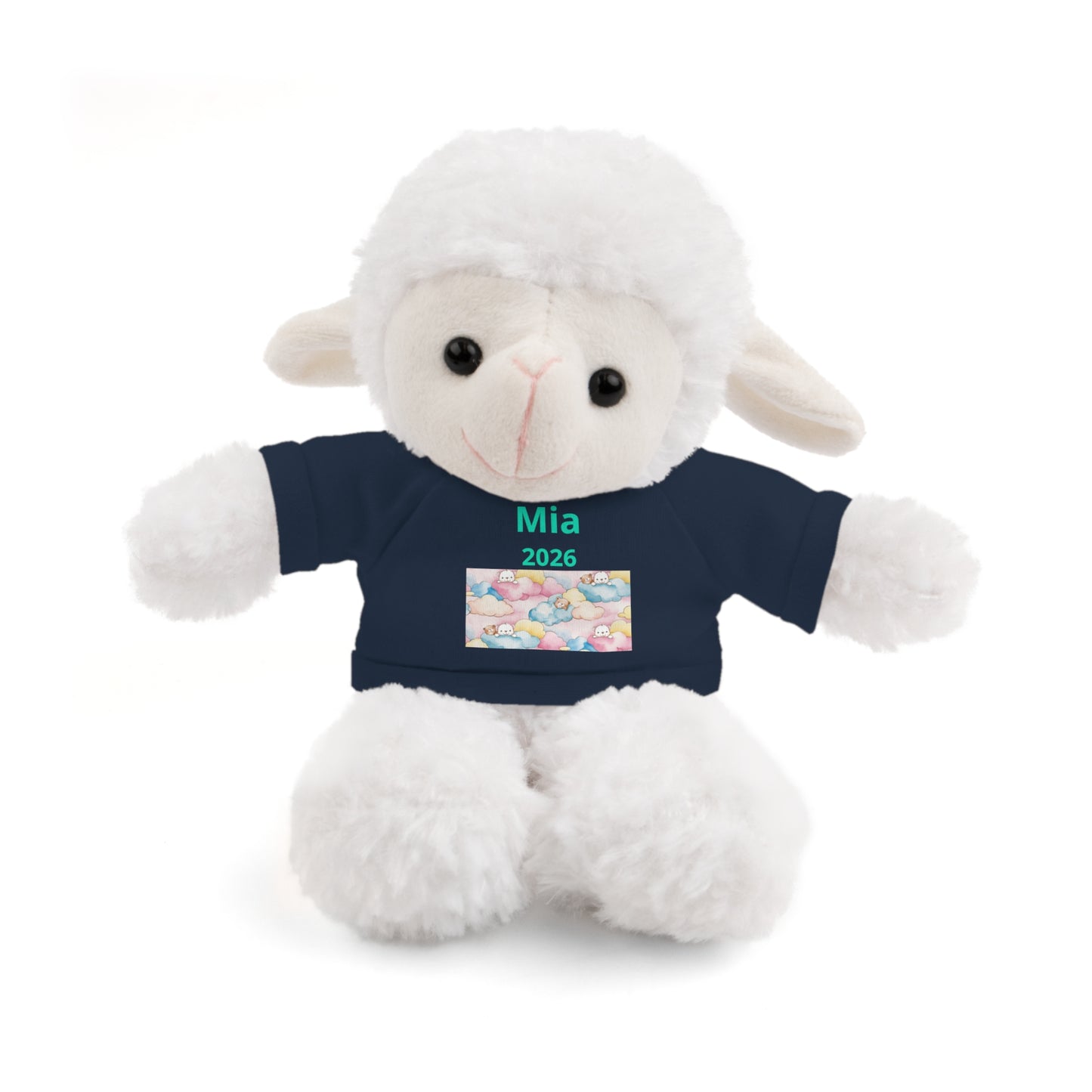 Personalized Plush Bear with Custom Tee — Cute Candy Print & Name