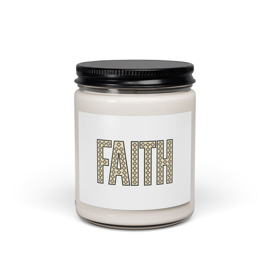 Faith groovy pattern Candle | Christian encouragement, pastel scripture vibe