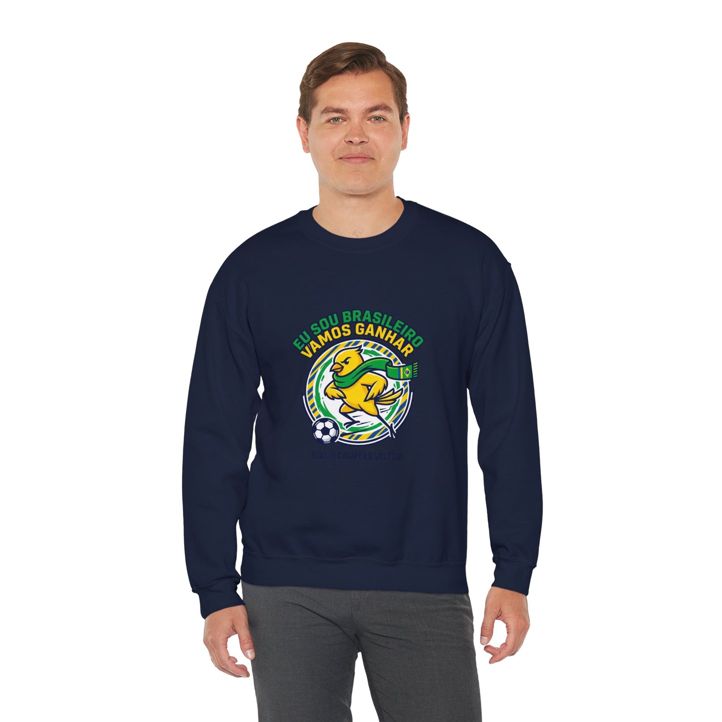 Brazil Retro Soccer Crest Sweatshirt | country pride, championship season