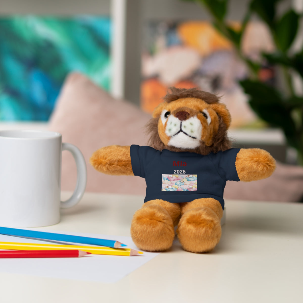 Personalized Plush Bear with Custom Tee — Cute Plush Print & Name