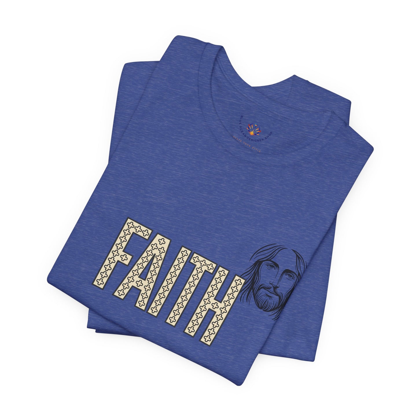 Faith Graphic Tee — Jesus Face Christian T-Shirt