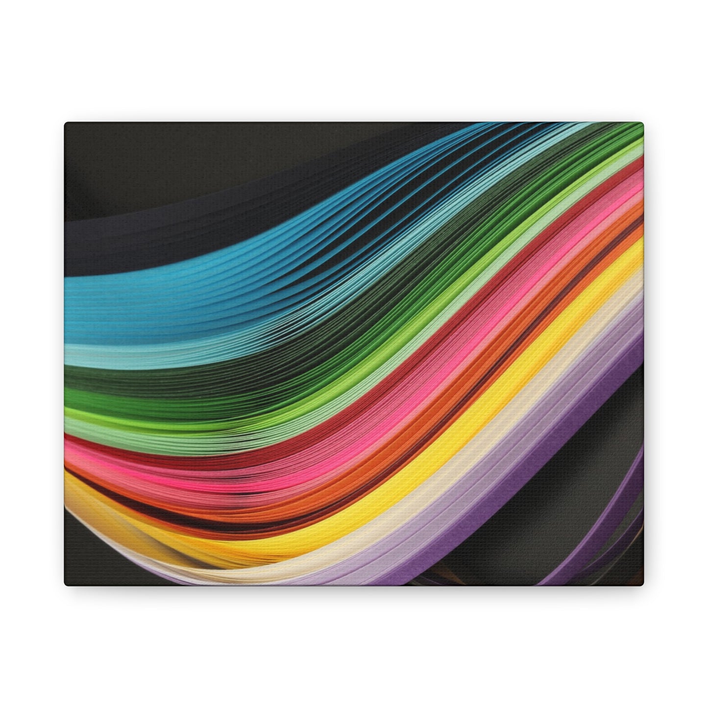 Abstract Rainbow Wave Canvas Print — Stretched 0.75" Wall Art