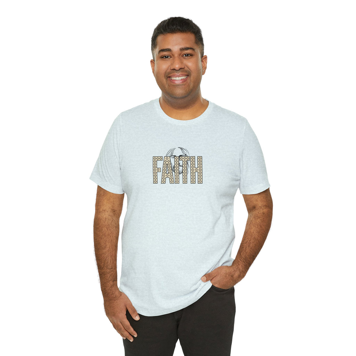 Faith Graphic Tee — Jesus Face Christian T-Shirt