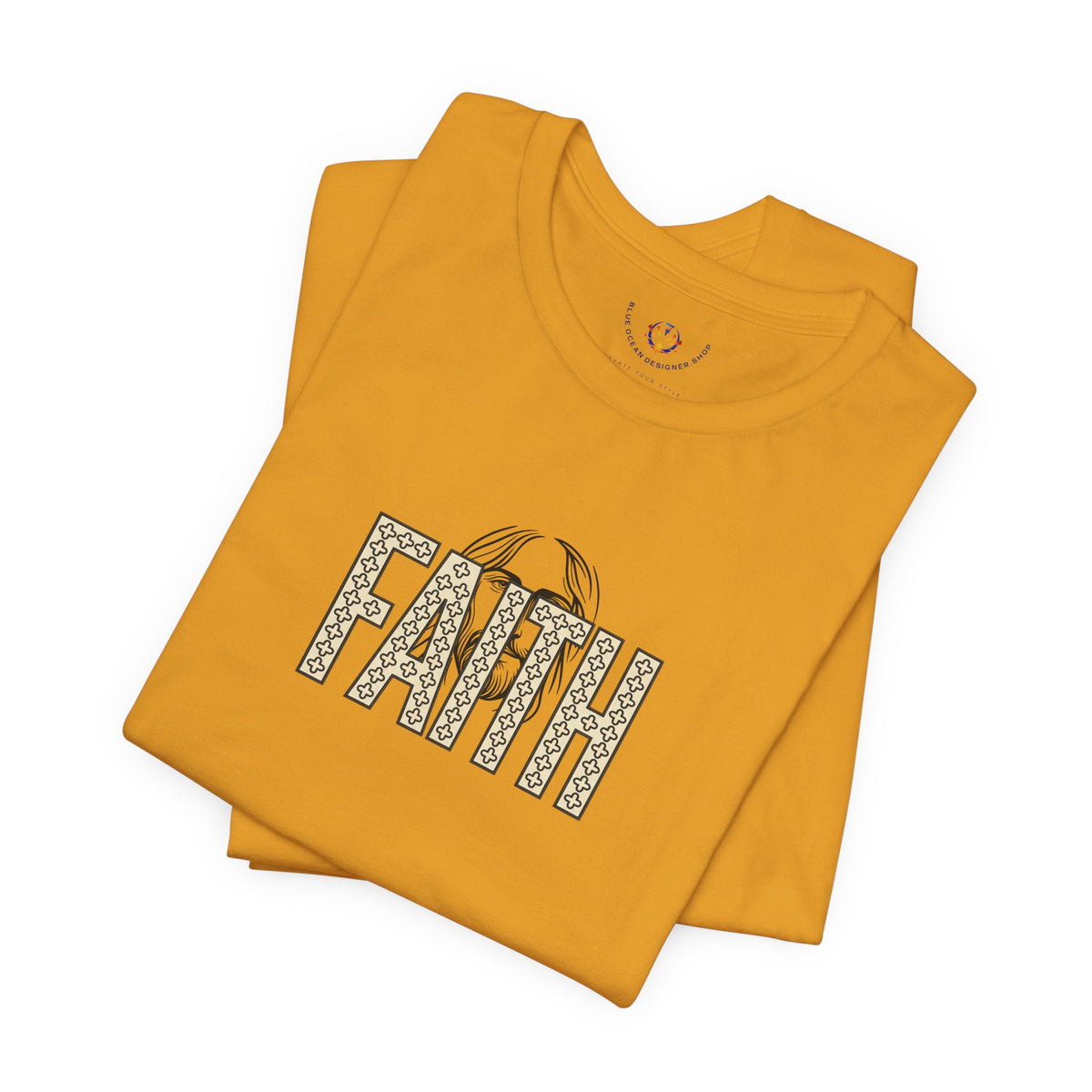 Faith Graphic Tee — Jesus Face Christian T-Shirt