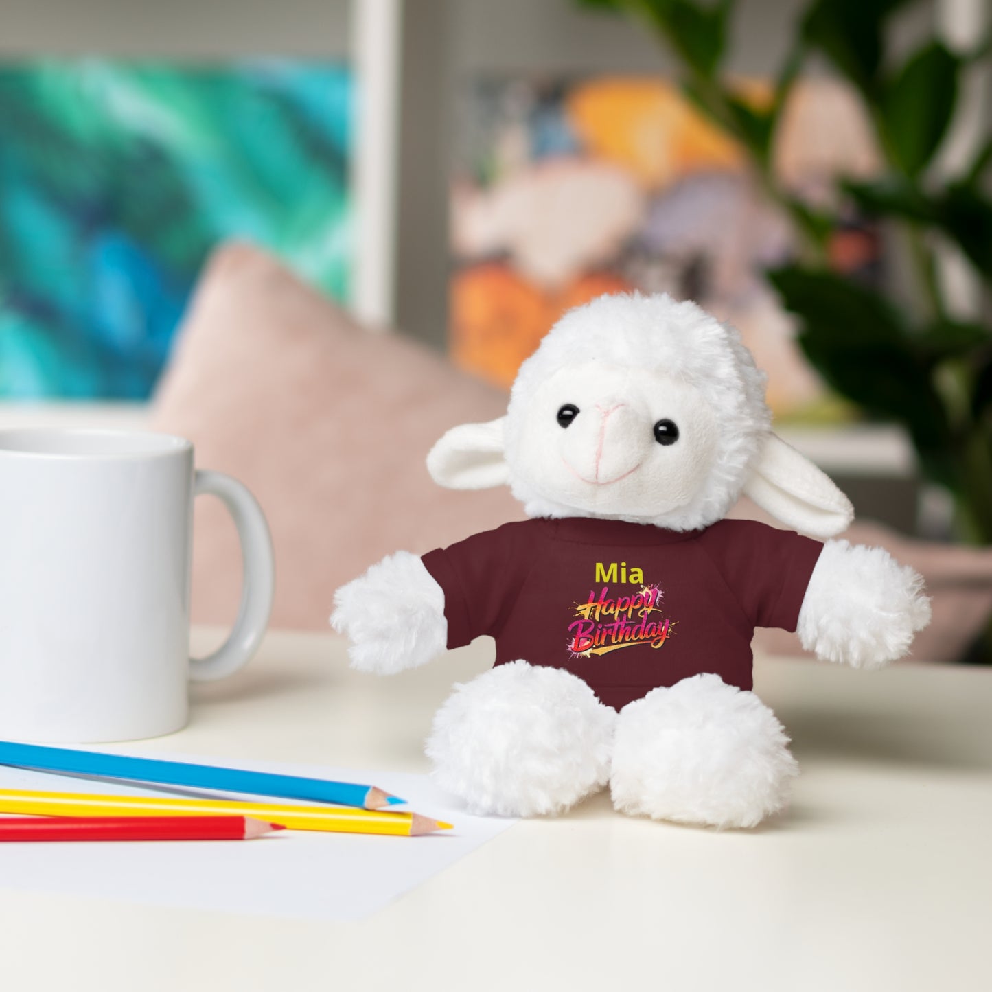 Personalized Birthday Teddy Bear with 'Happy Birthday' Tee