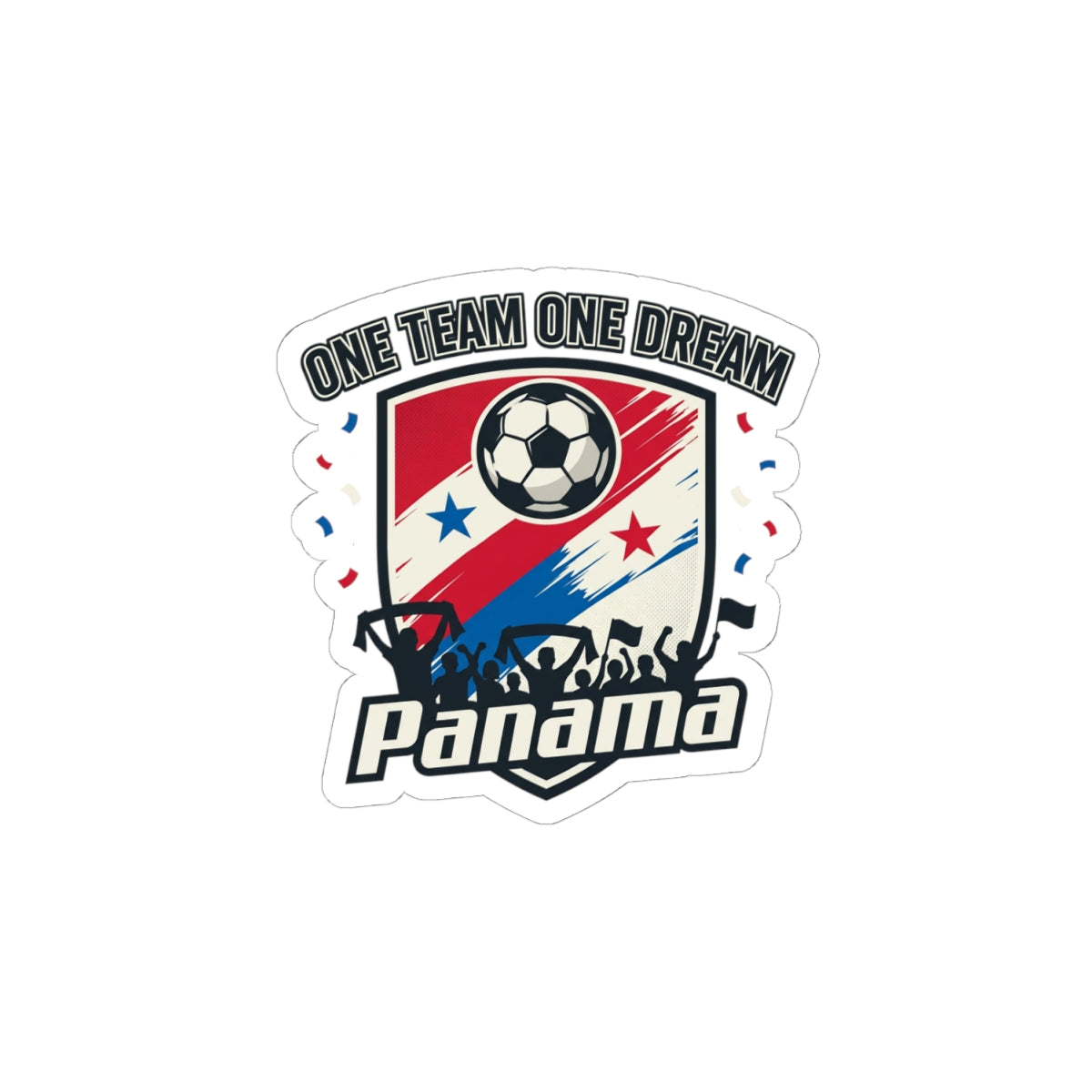 Panama Soccer Crest Kiss-Cut Sticker | country pride, retro soccer