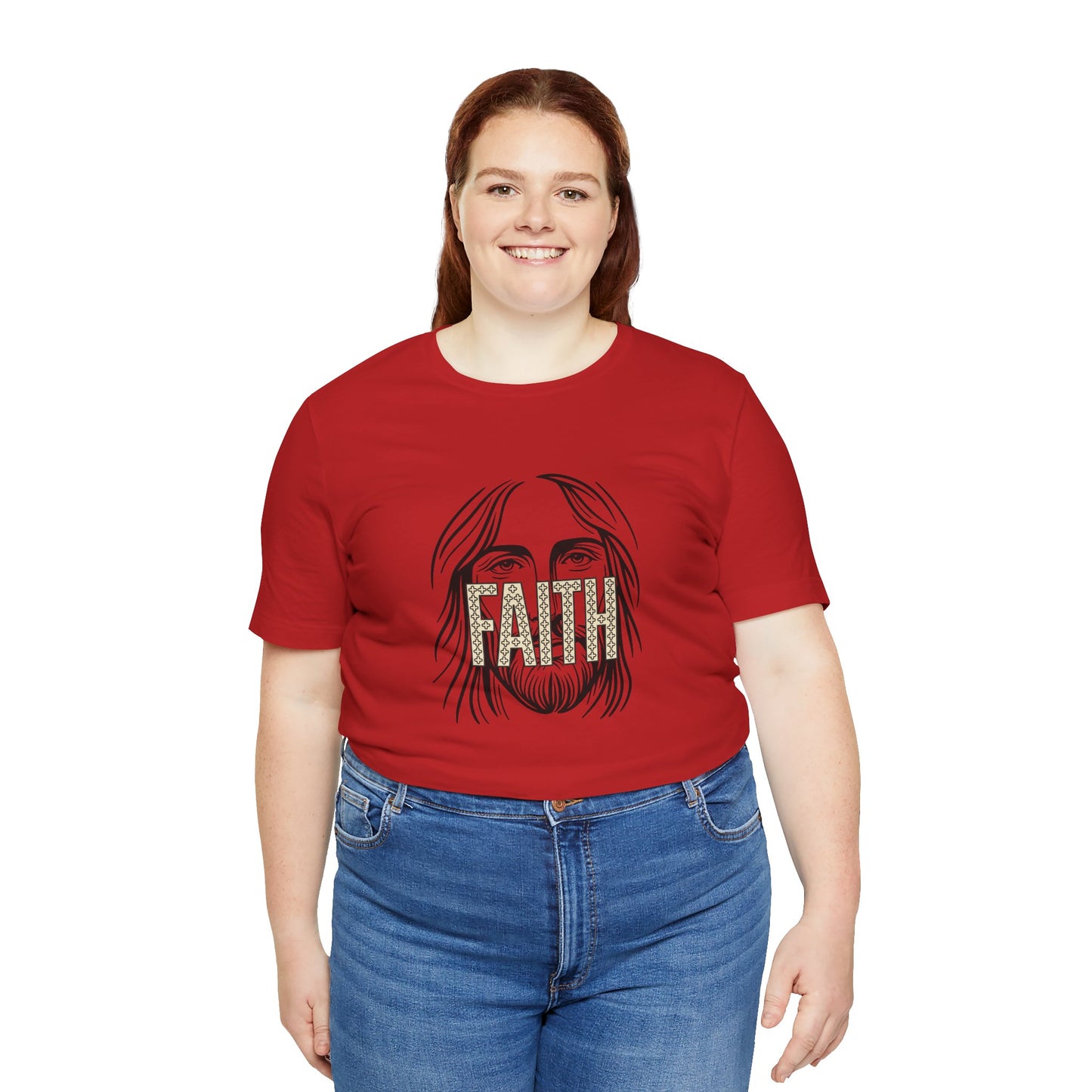 Faith Graphic Tee — Jesus Face Christian T-Shirt