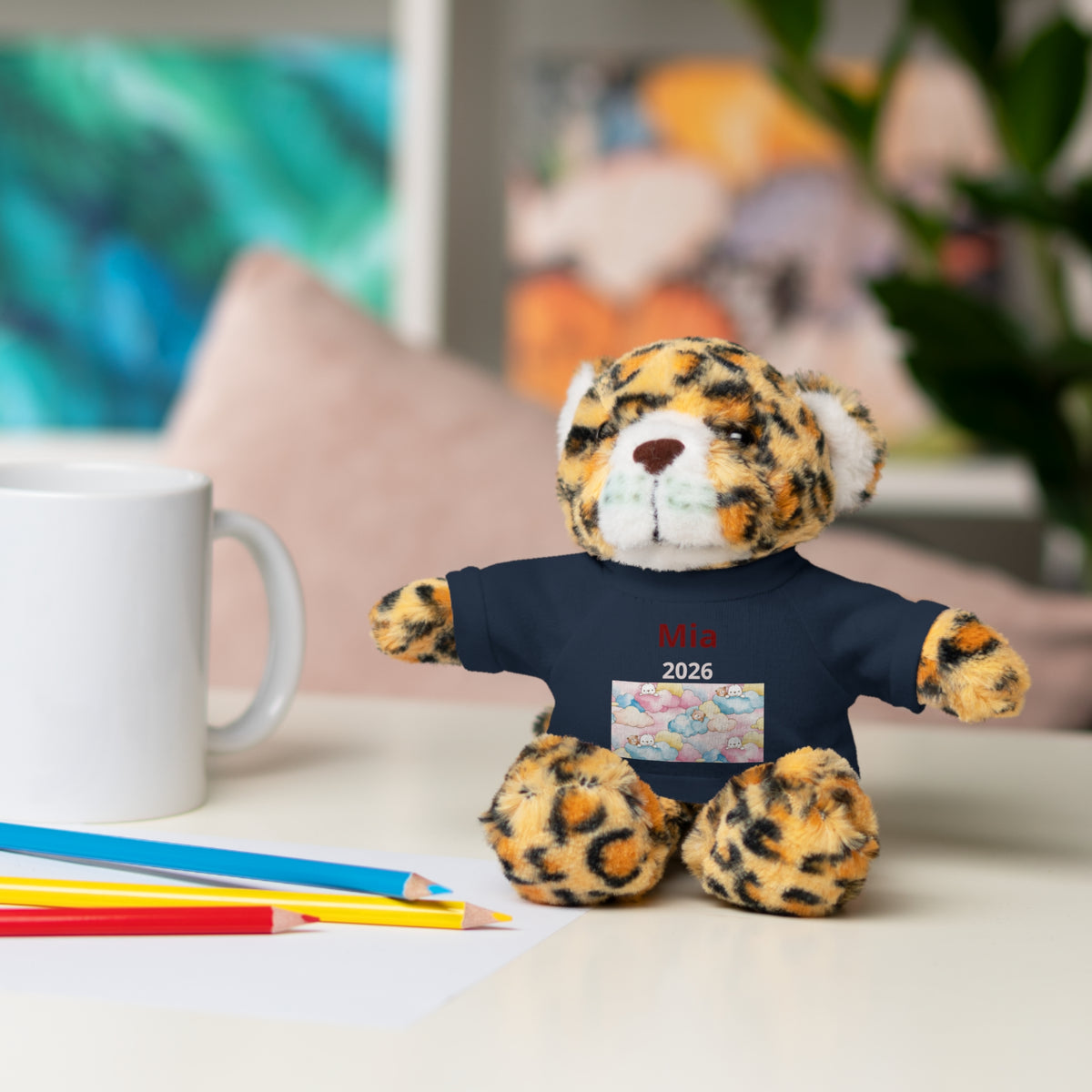 Personalized Plush Bear with Custom Tee — Cute Plush Print & Name