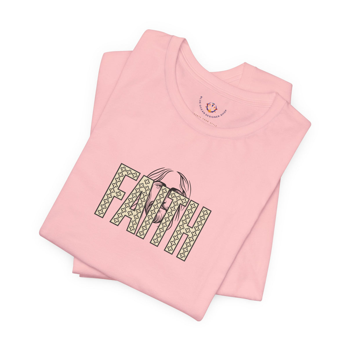 Faith Graphic Tee — Jesus Face Christian T-Shirt
