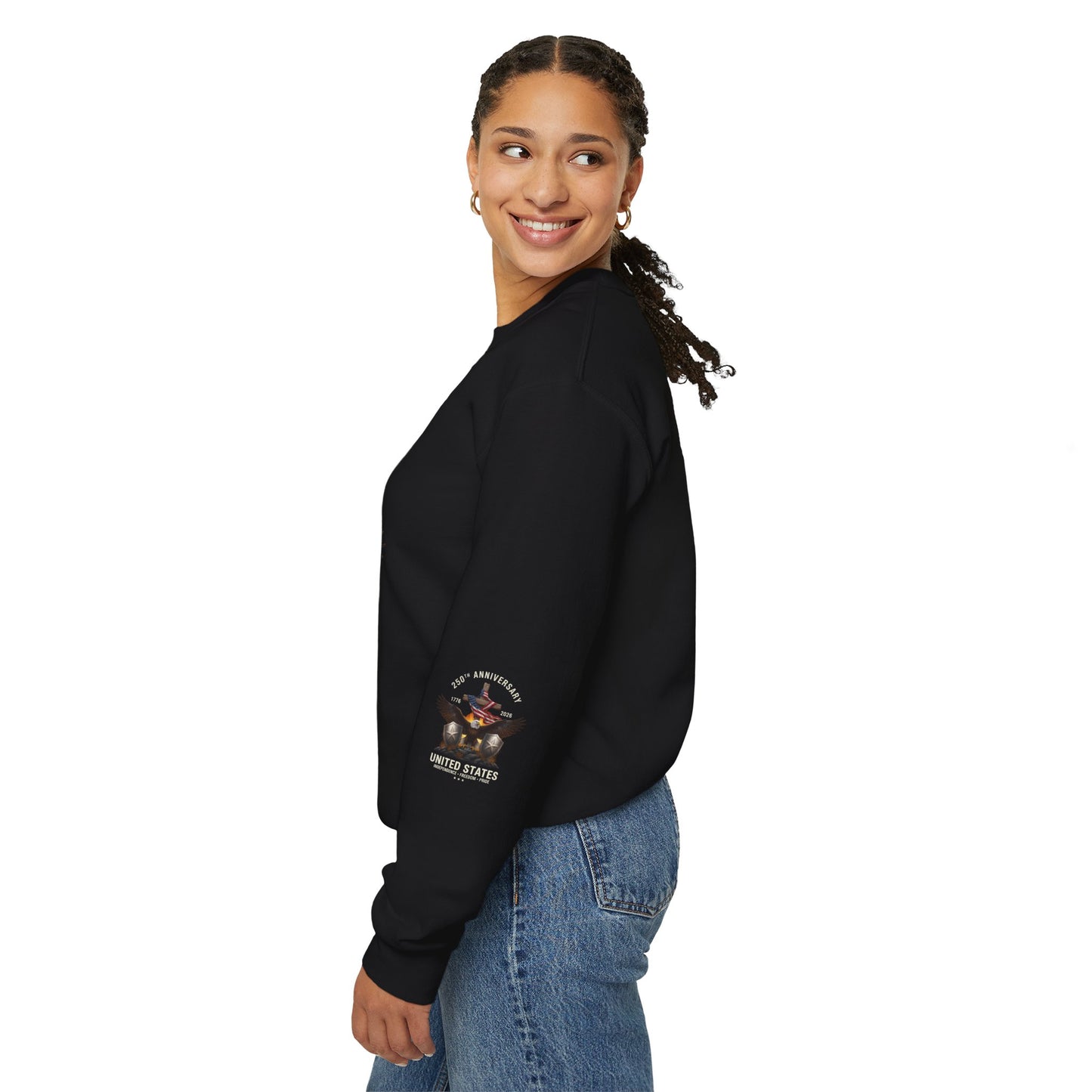 250 Years of Freedom crewneck | Fourth of July retro fireworks BBQ patriotic