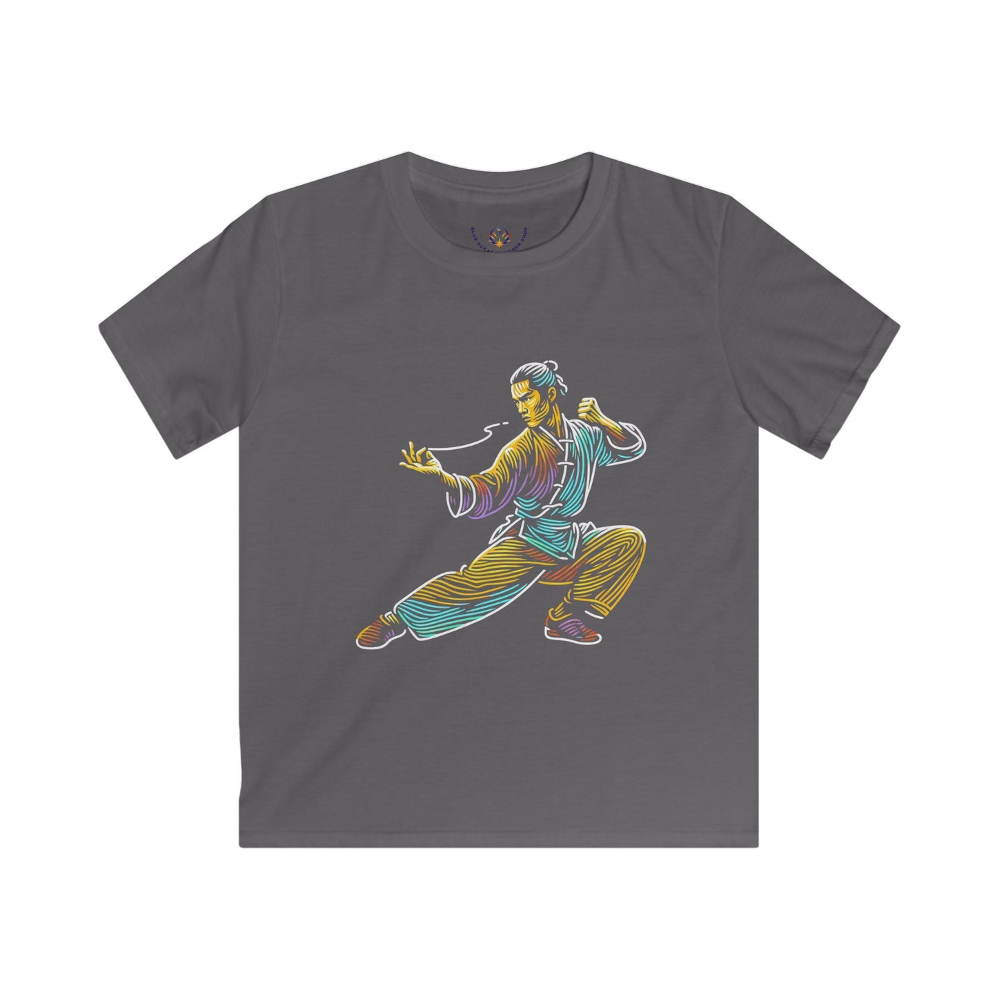 Kids Martial Arts T-Shirt — Colorful Kung Fu Graphic Tee for Boys & Girls