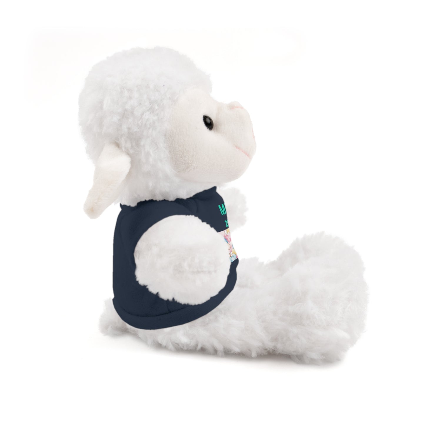 Personalized Plush Bear with Custom Tee — Cute Candy Print & Name