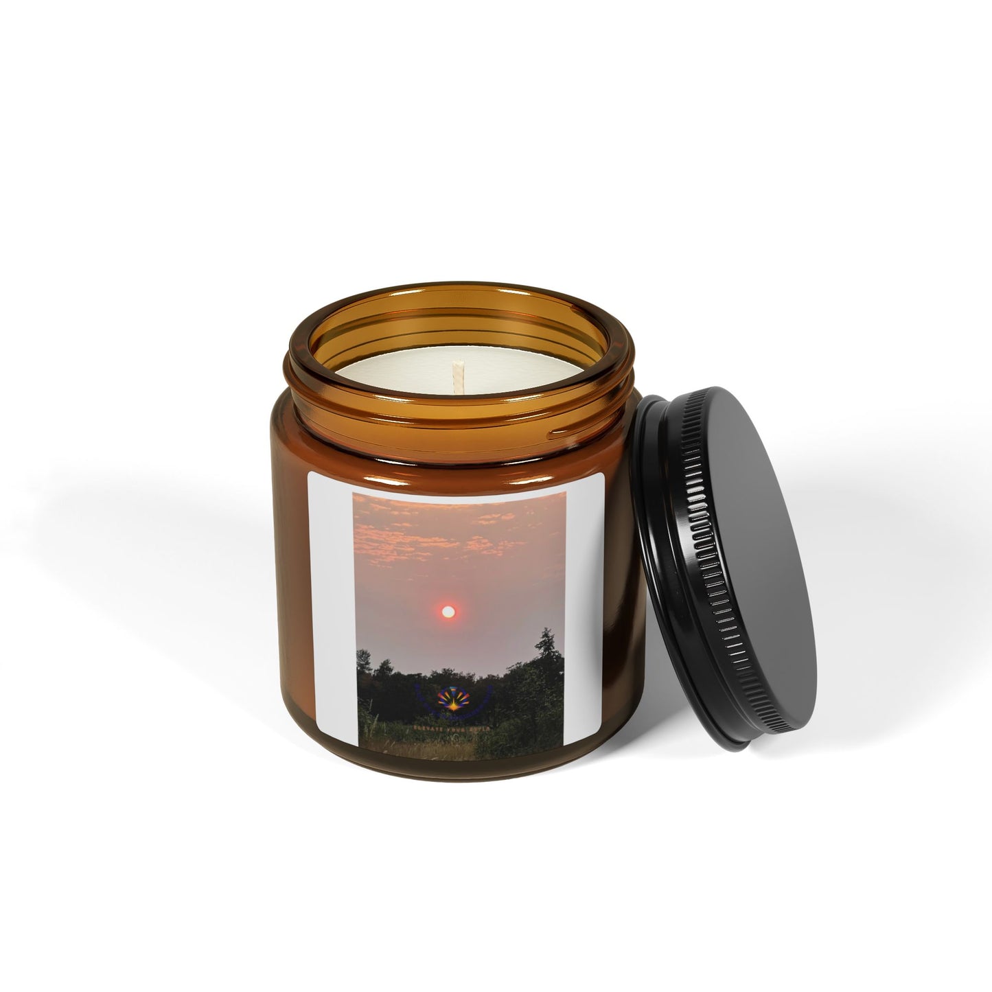 Amber Jar Soy Candle — Sunset Forest Scent (Multi-Size)