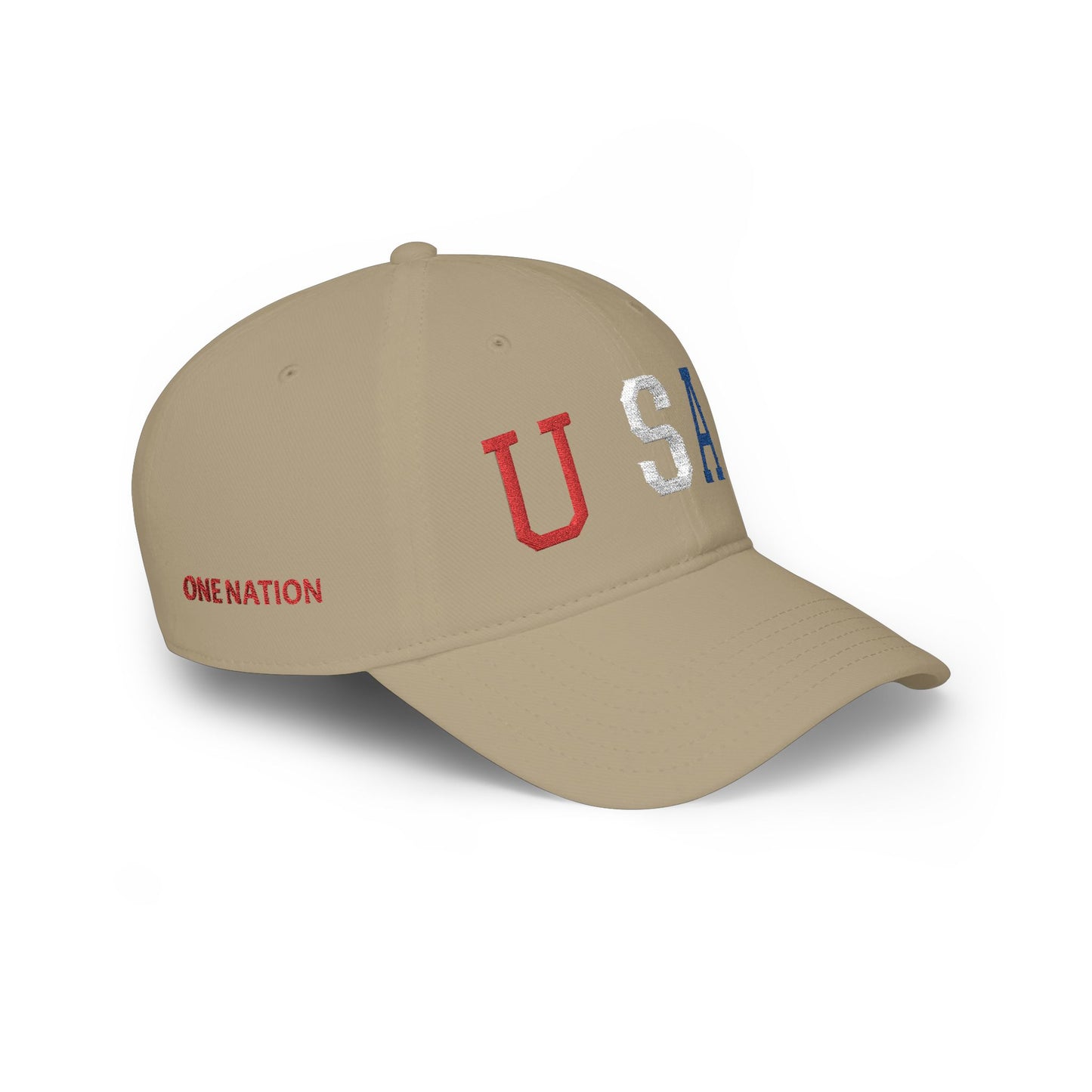 USA Embroidered Baseball Cap — Low Profile Patriotic Hat