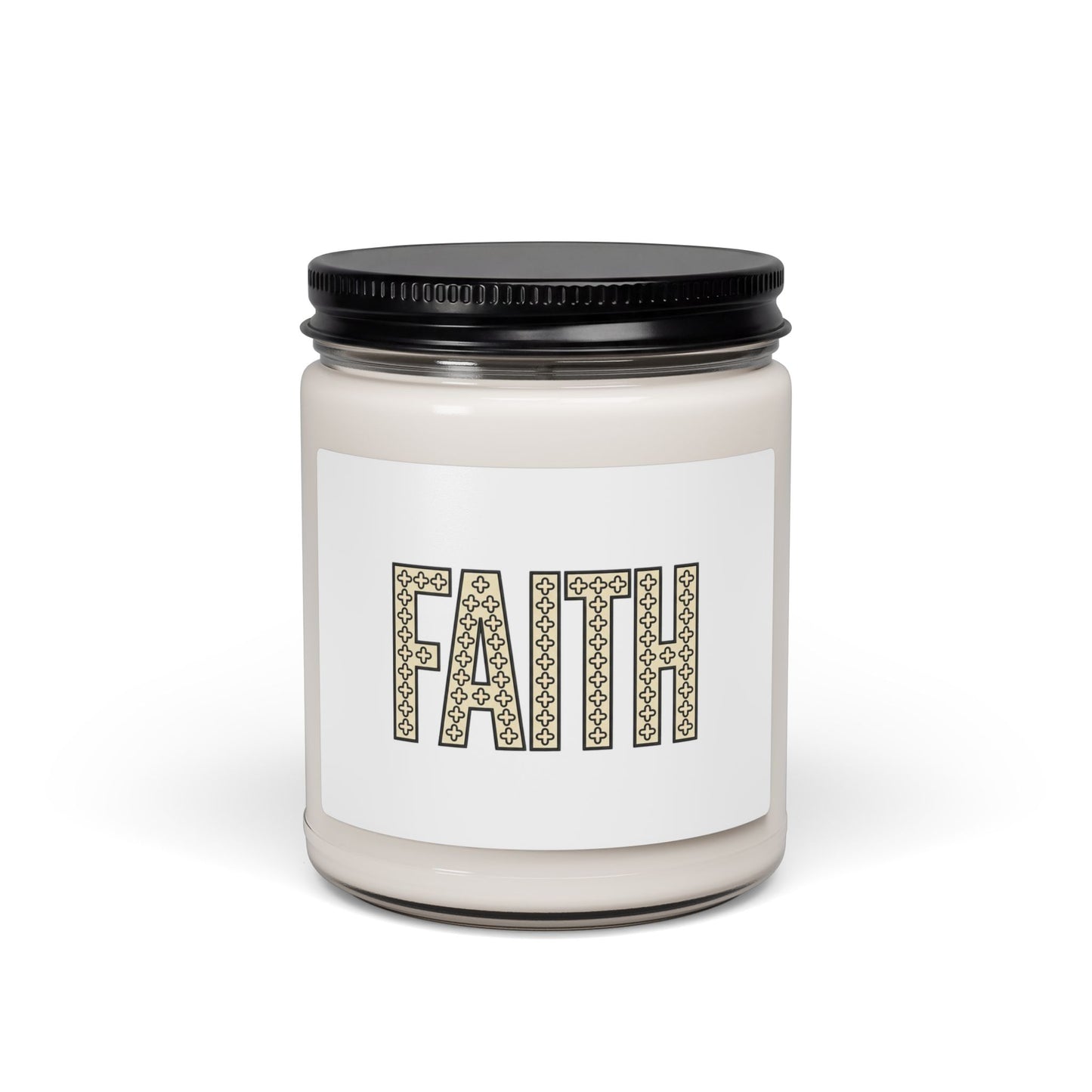 Faith groovy pattern Candle | Christian encouragement, pastel scripture vibe