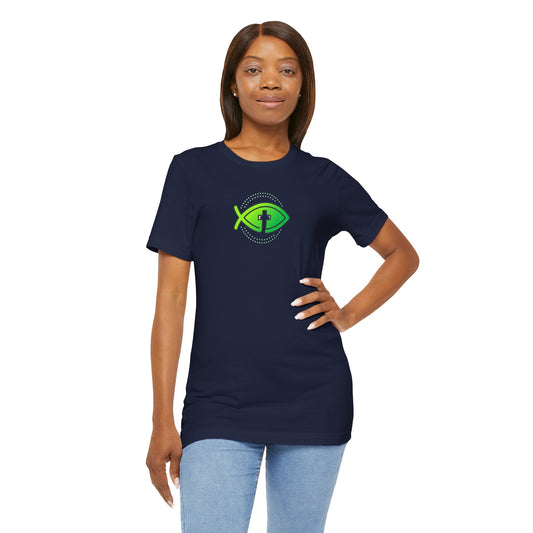 Faith Fish T-Shirt — Green Ichthys Christian Tee