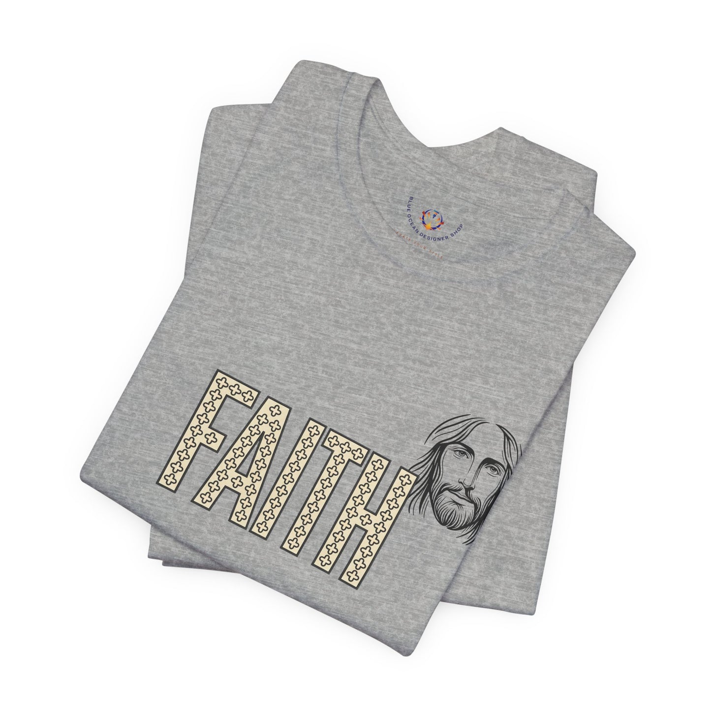 Faith Graphic Tee — Jesus Face Christian T-Shirt