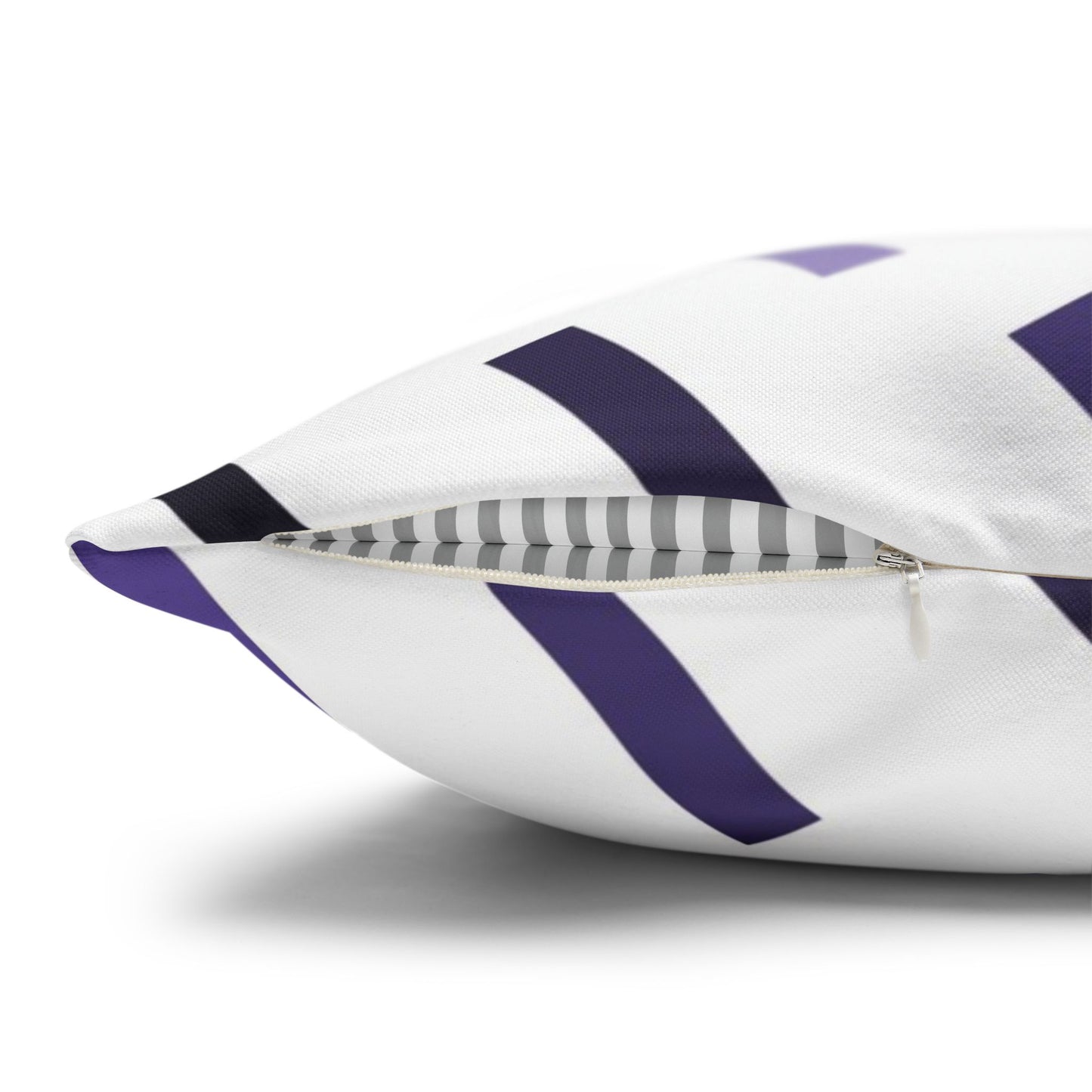 Geometric Purple Stripe Decorative Pillowcase