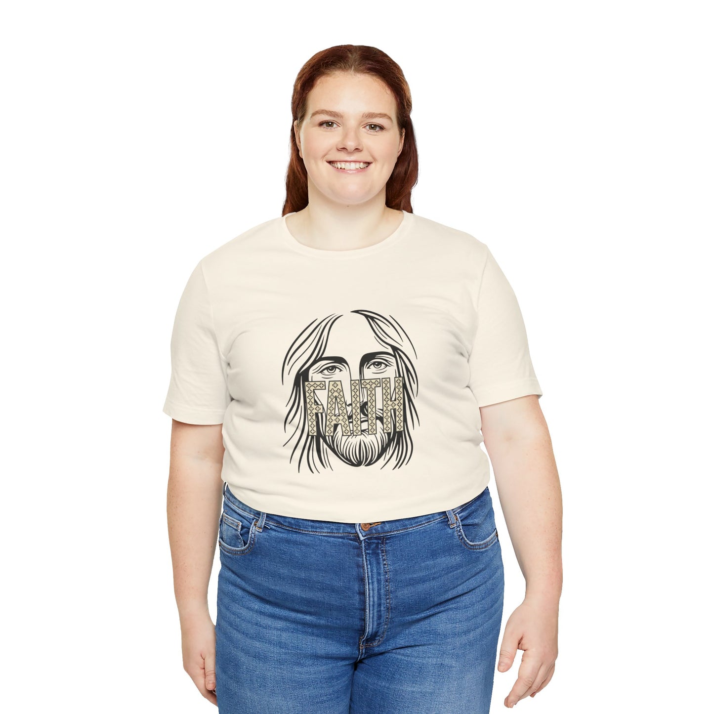 Faith Graphic Tee — Jesus Face Christian T-Shirt