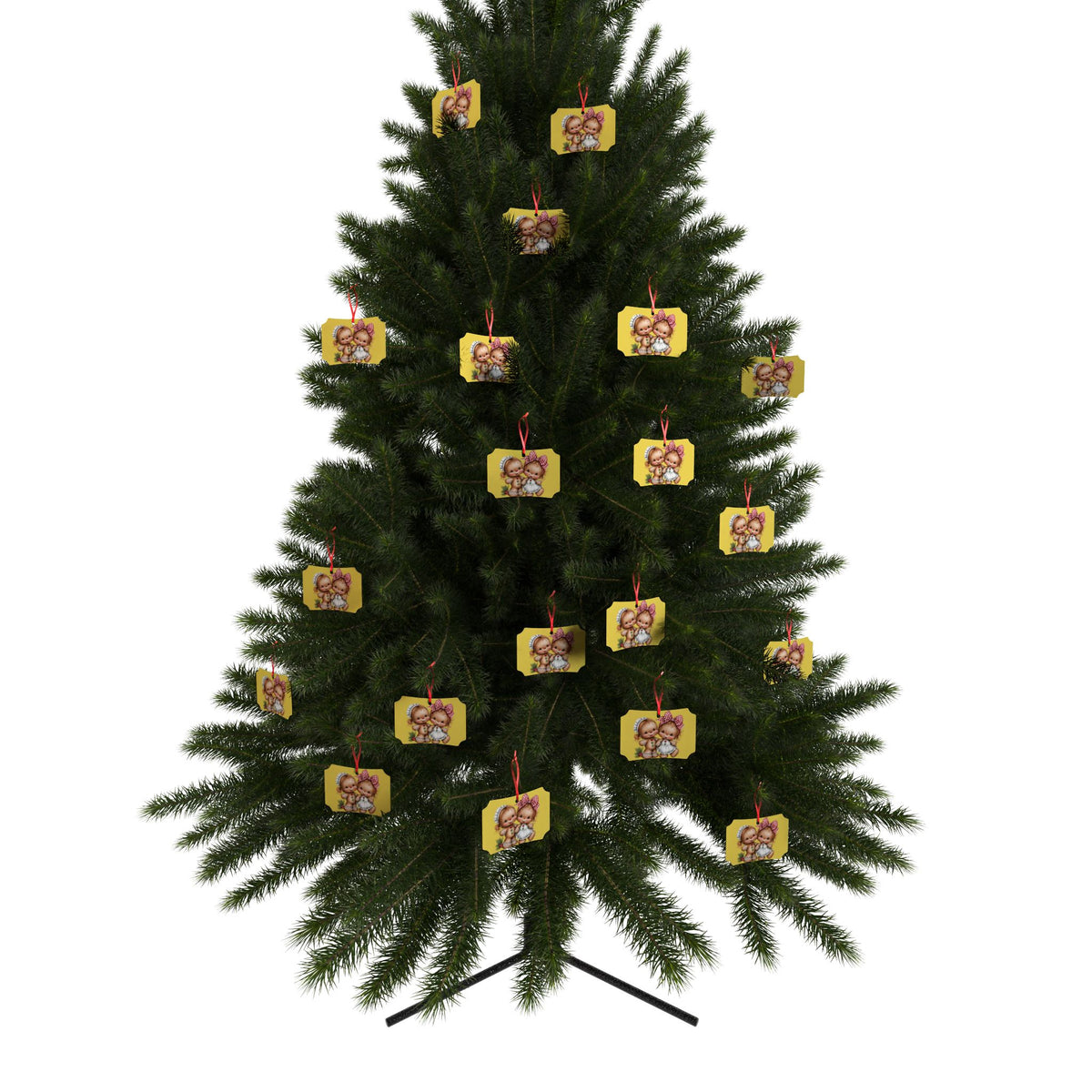 Gingerbread Kids Aluminum Ornament – Retro Christmas Tree Decoration (1/5/10/20 pcs)