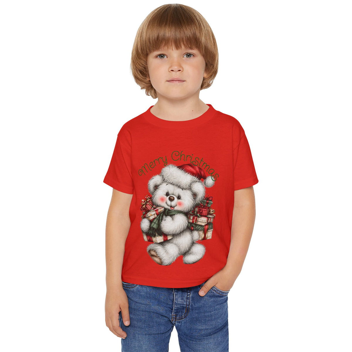Merry Christmas Bear Toddler T-Shirt
