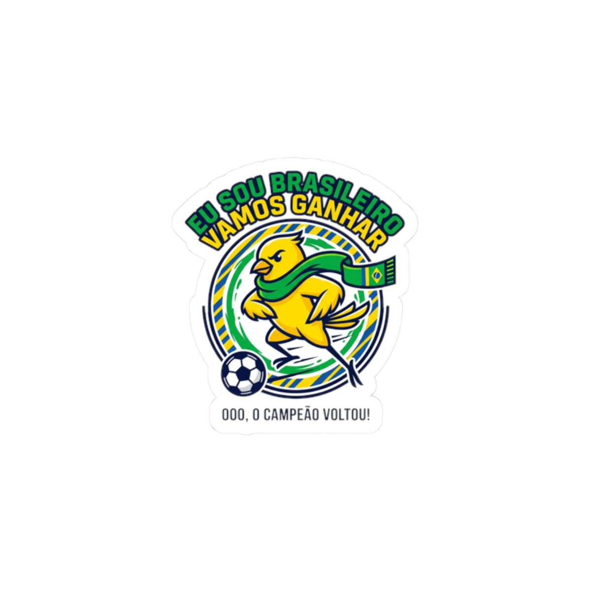 Brazil Soccer Pride Sticker | national colors, retro supporters