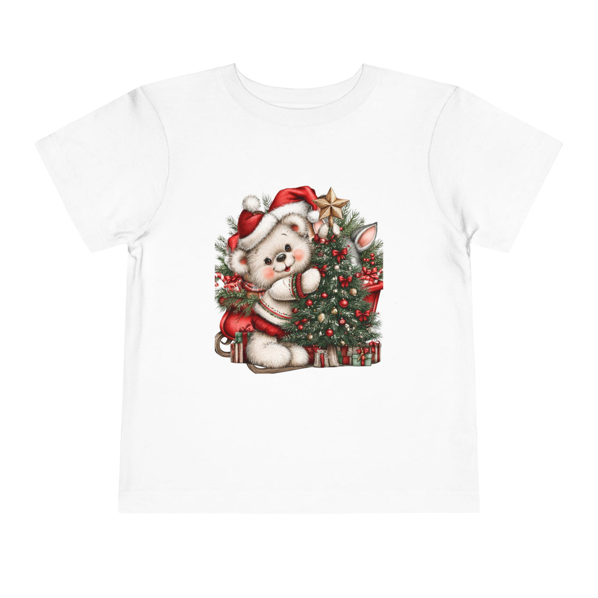 Christmas Toddler Bear Short Sleeve Tee