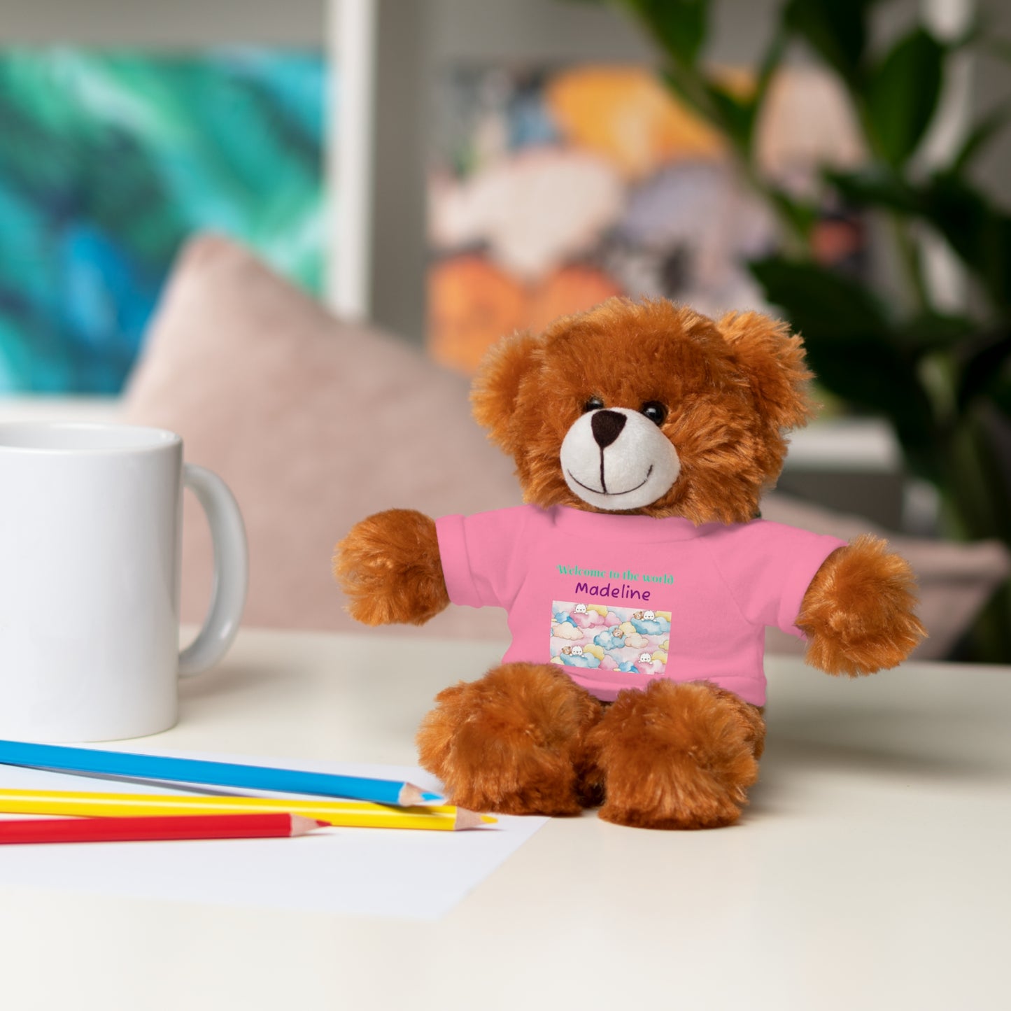 Welcome to the World Newborn Baby Teddy with 'Welcome to the world' Tee