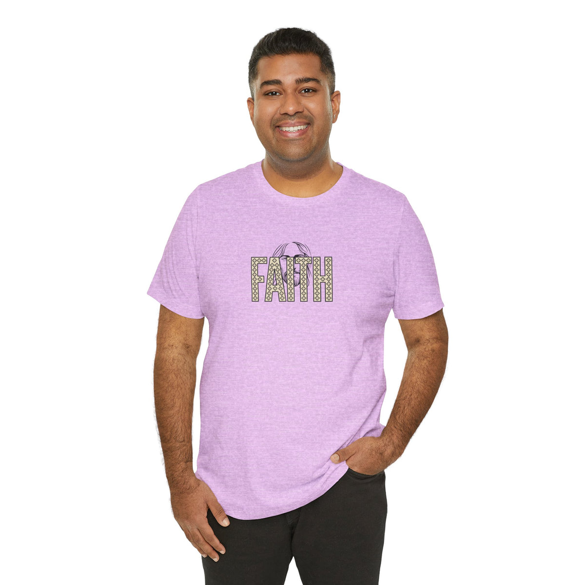 Faith Graphic Tee — Jesus Face Christian T-Shirt