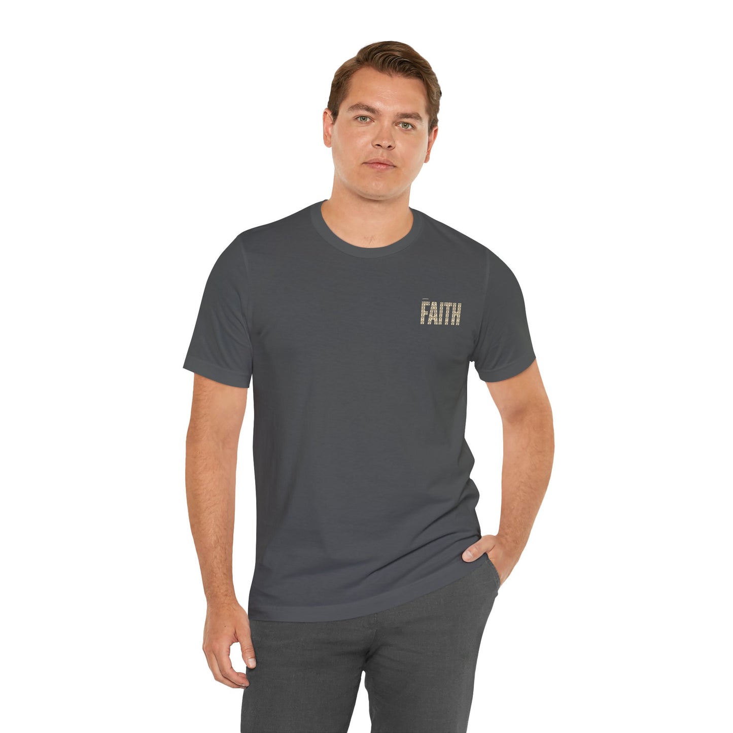 Faith block letters T-Shirt | Christian encouragement, pastel groovy style