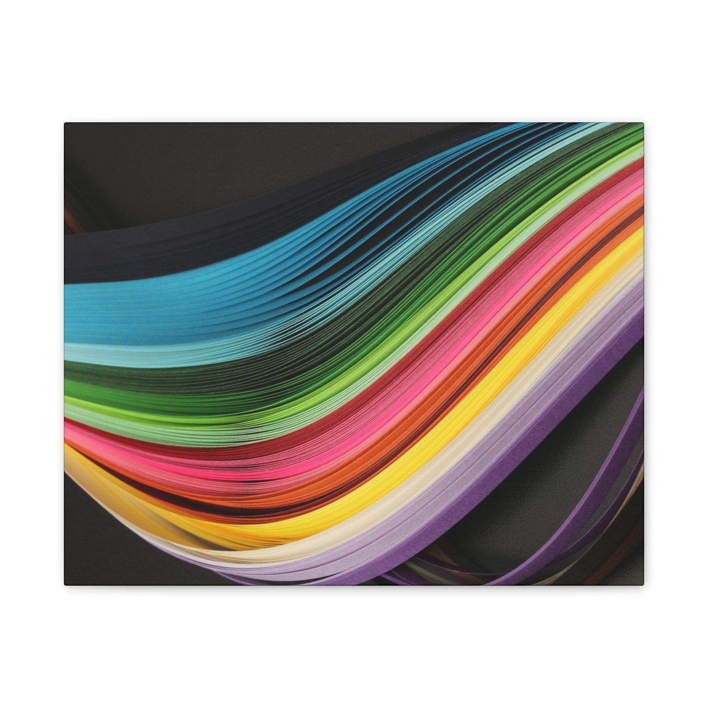 Abstract Rainbow Wave Canvas Print — Stretched 0.75" Wall Art