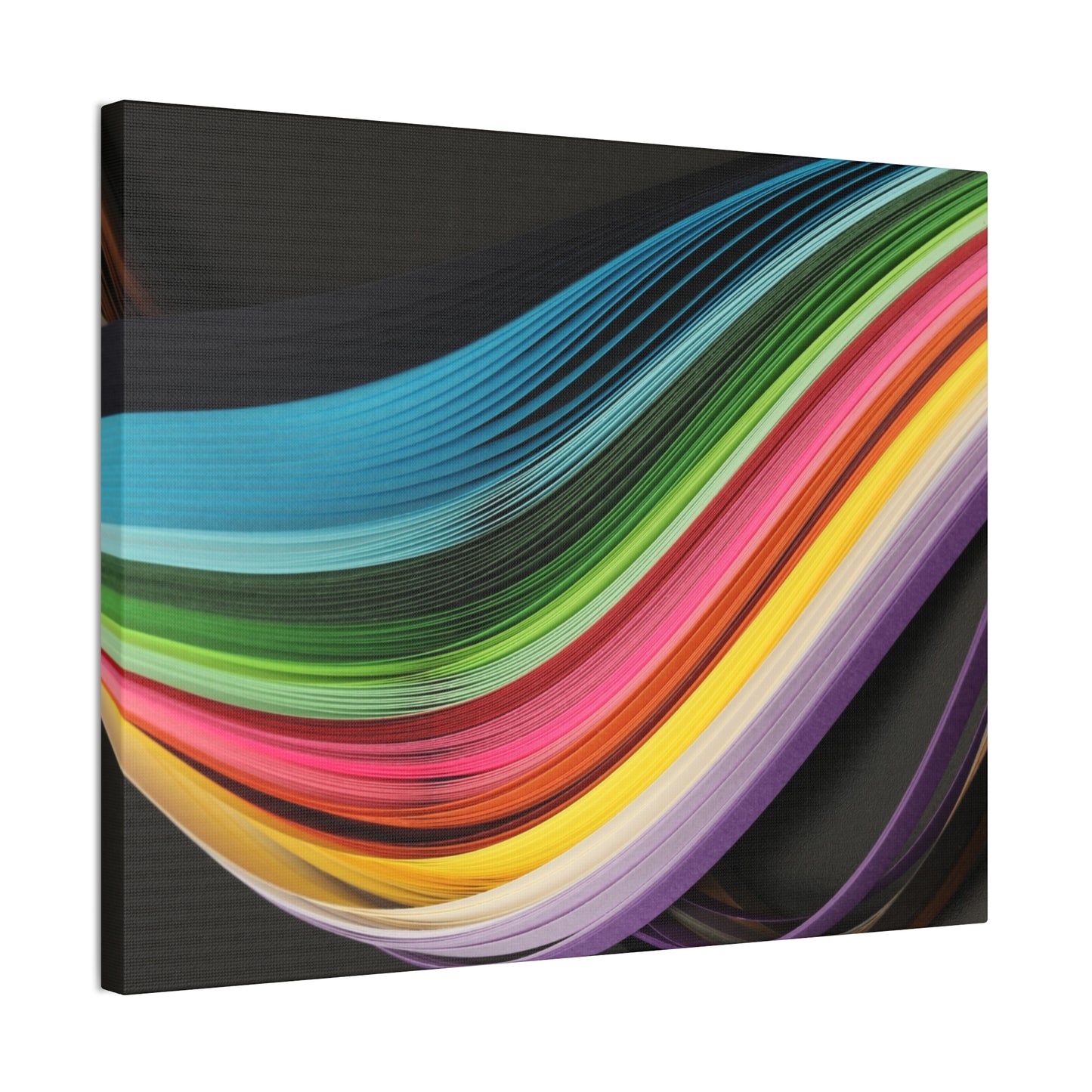 Abstract Rainbow Wave Canvas Print — Stretched 0.75" Wall Art